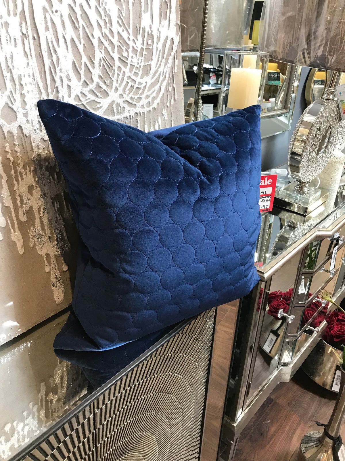 Halo 45x45cm Cushion Navy . Instore only