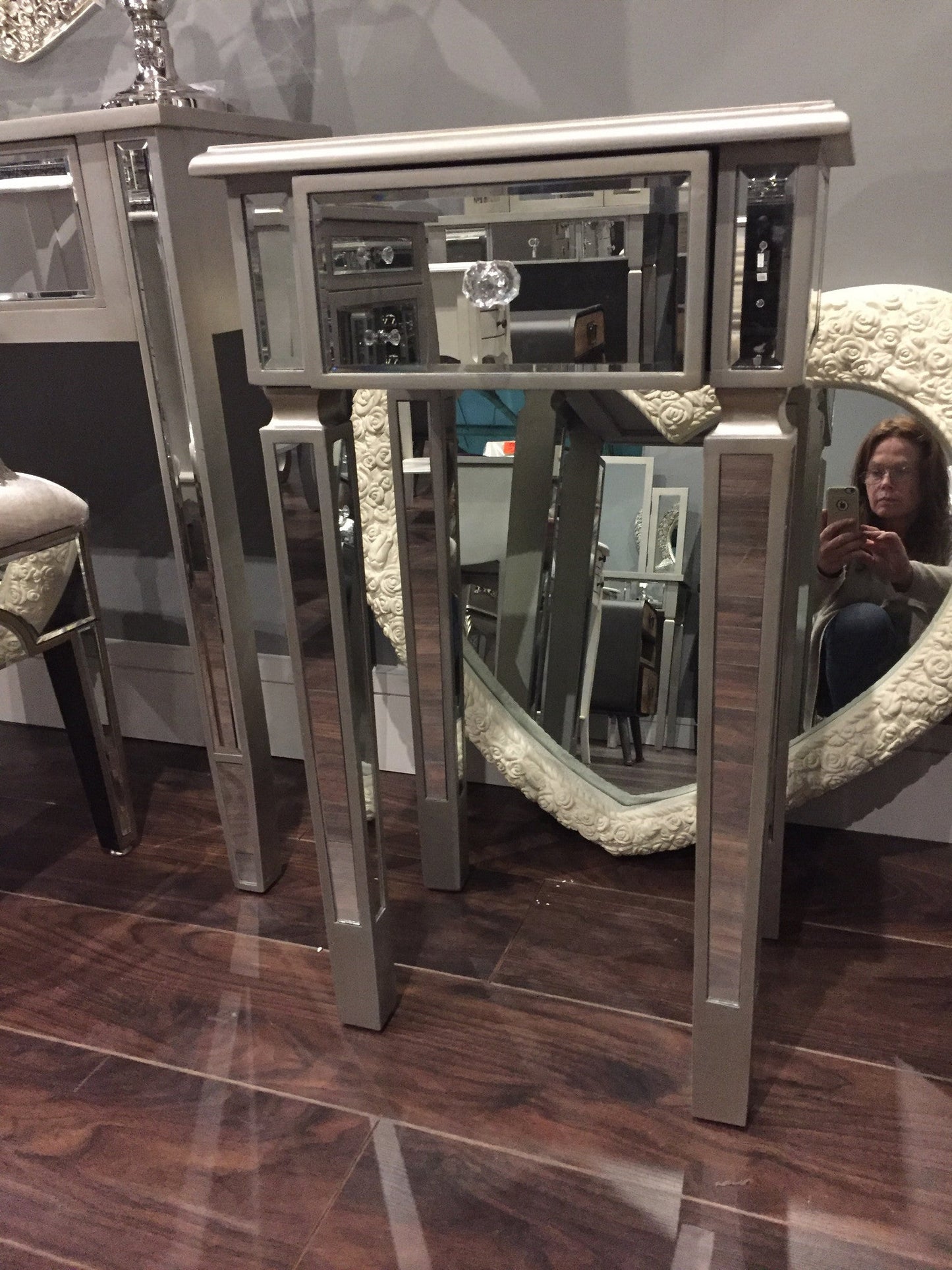 Bedside mirrored cabinets 1 drawer. REDUCED TO CLEAR  half price last one for collection only