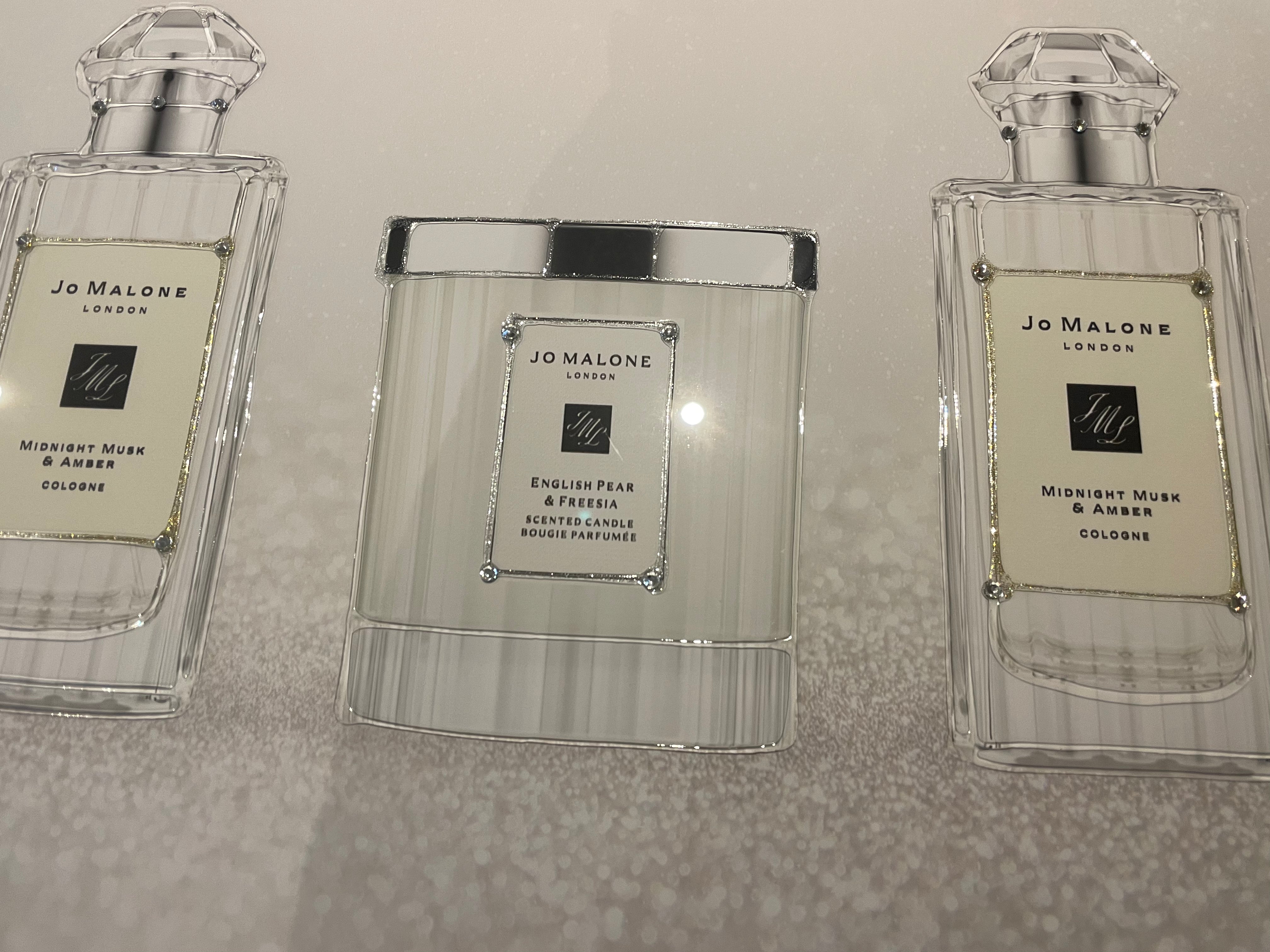 Jo Malone mirrored framed  perfume  picture fabulous !  INSTORE PURCHASE