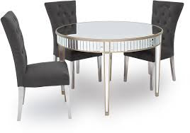 Romance mirrored round table reduced to clear in warehouse