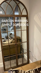 LARGE ARCH WINDOW METAL MIRROR 2  colours available Instore purchase
