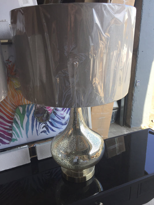 Antiqued glass Blenheim table lamp final clearance for collection