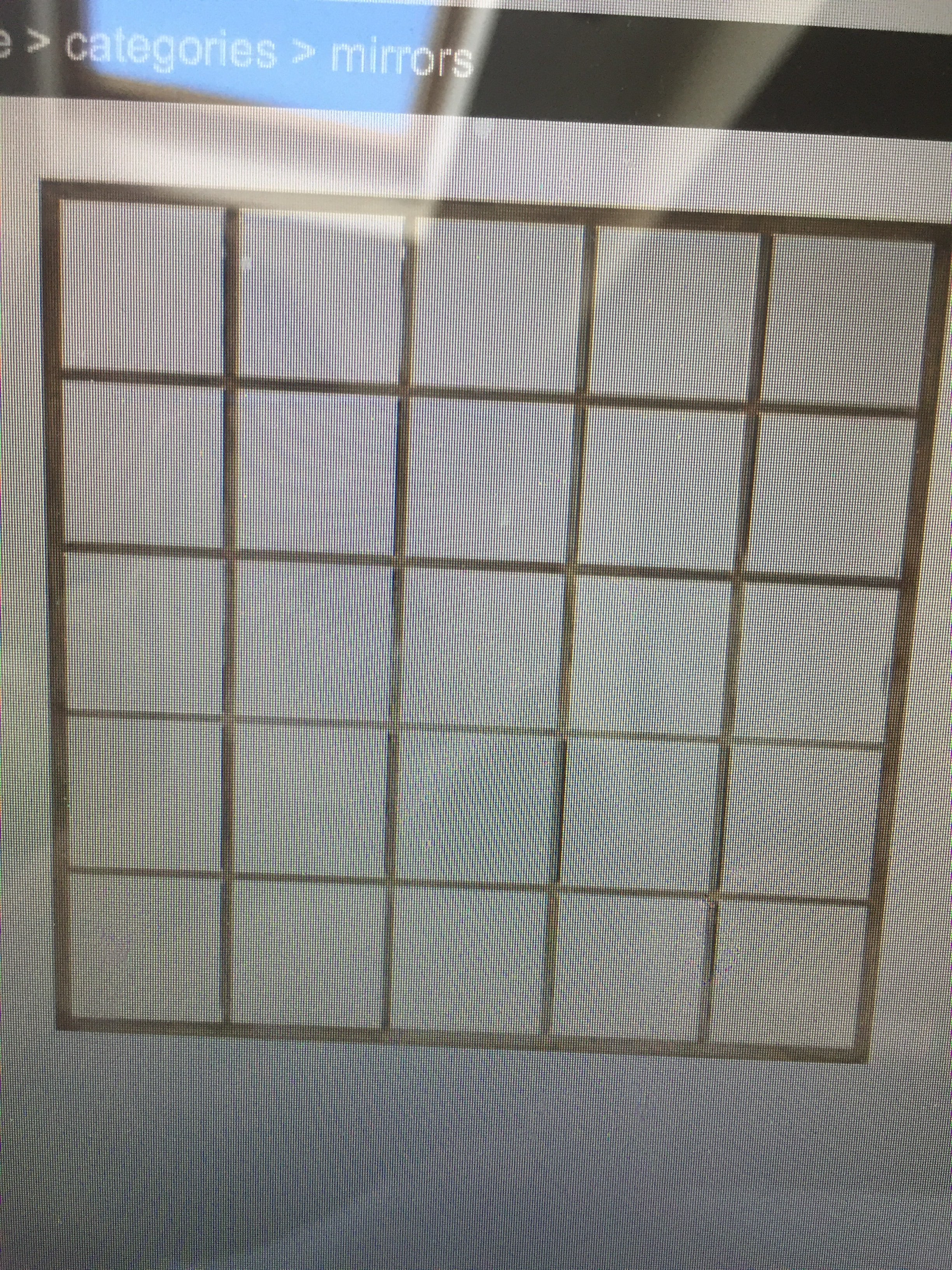 Blake window mirror  in subtle champagne