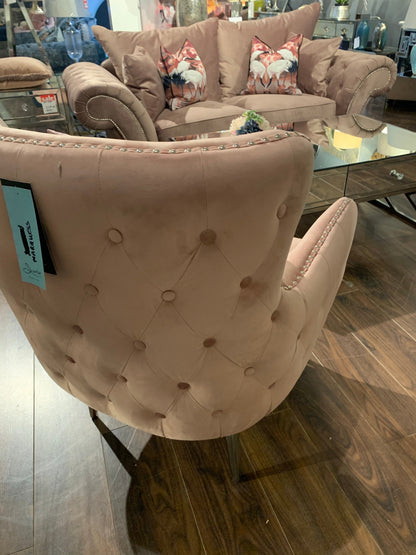 Blush  Loren  Tufted large  armchair  024 for in-store purchase only