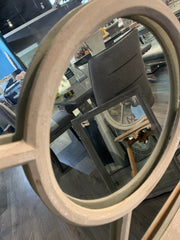 Large TaUpe grey window mirror coach house distressed finish