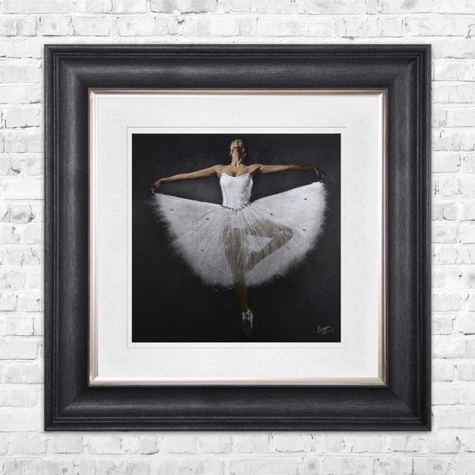 Dancing Ballerina pictured framed in 75 x 75 cm  with Vegas Scoop frame tbc
