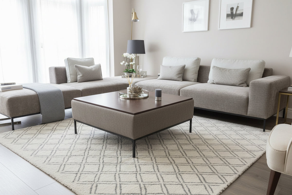 Bi Bi  penthouse X-Large modular couch in luxury textured fabric with  half price . View and Pay Instore