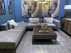 Bi Bi  penthouse X-Large Corner Group in luxury textured fabric with  half price ex display. Pay Instore