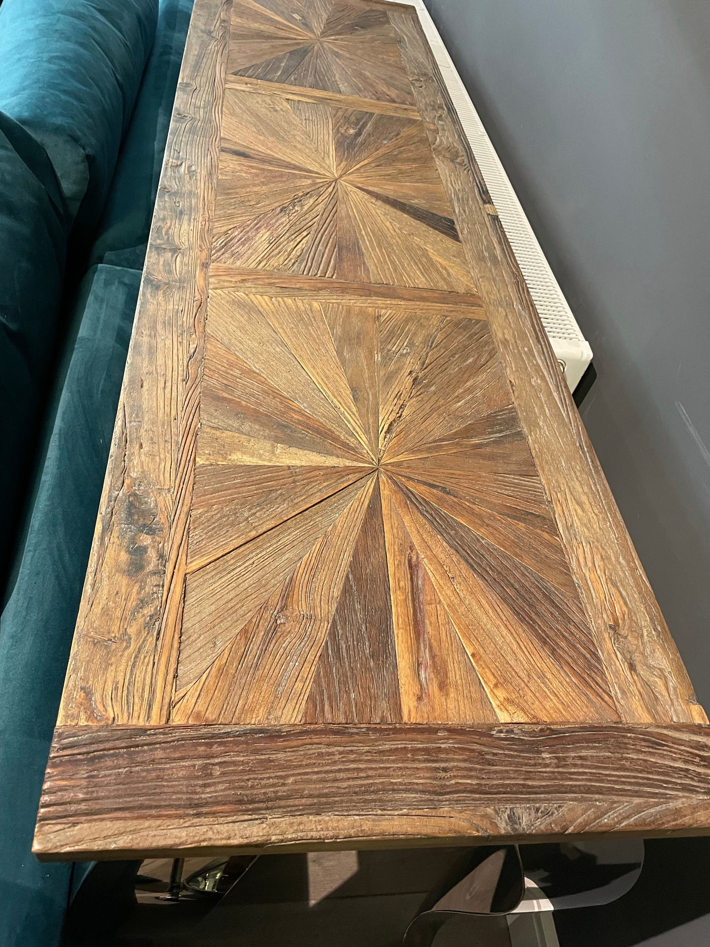 Elm Mayfair large console table with polished legs