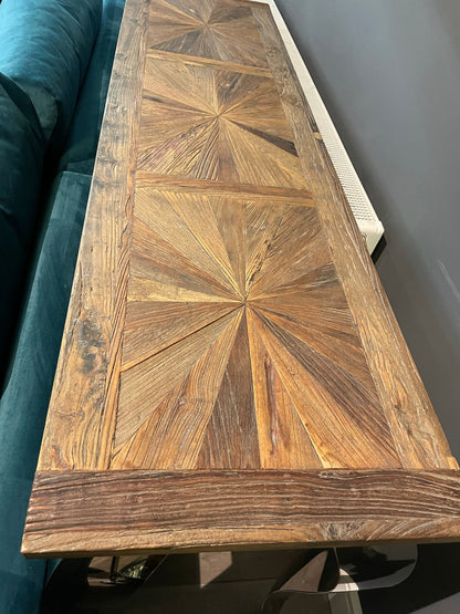 Elm Mayfair large console table with polished legs