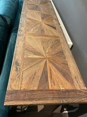 Elm Mayfair 160cm console table with polished legs