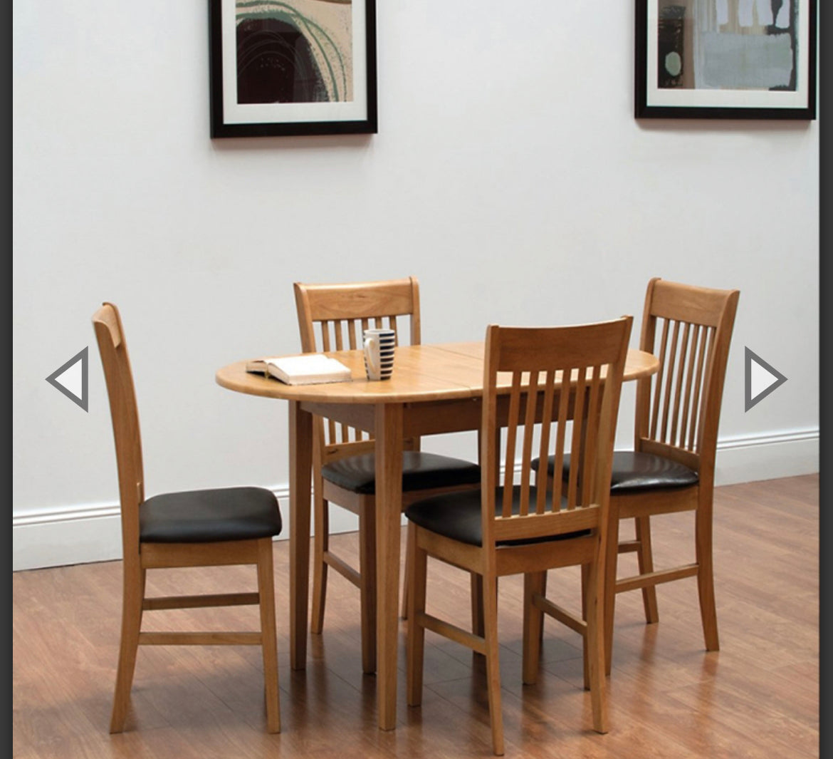 Cloe extending  oval  dining table  135 cm Instore purchase only