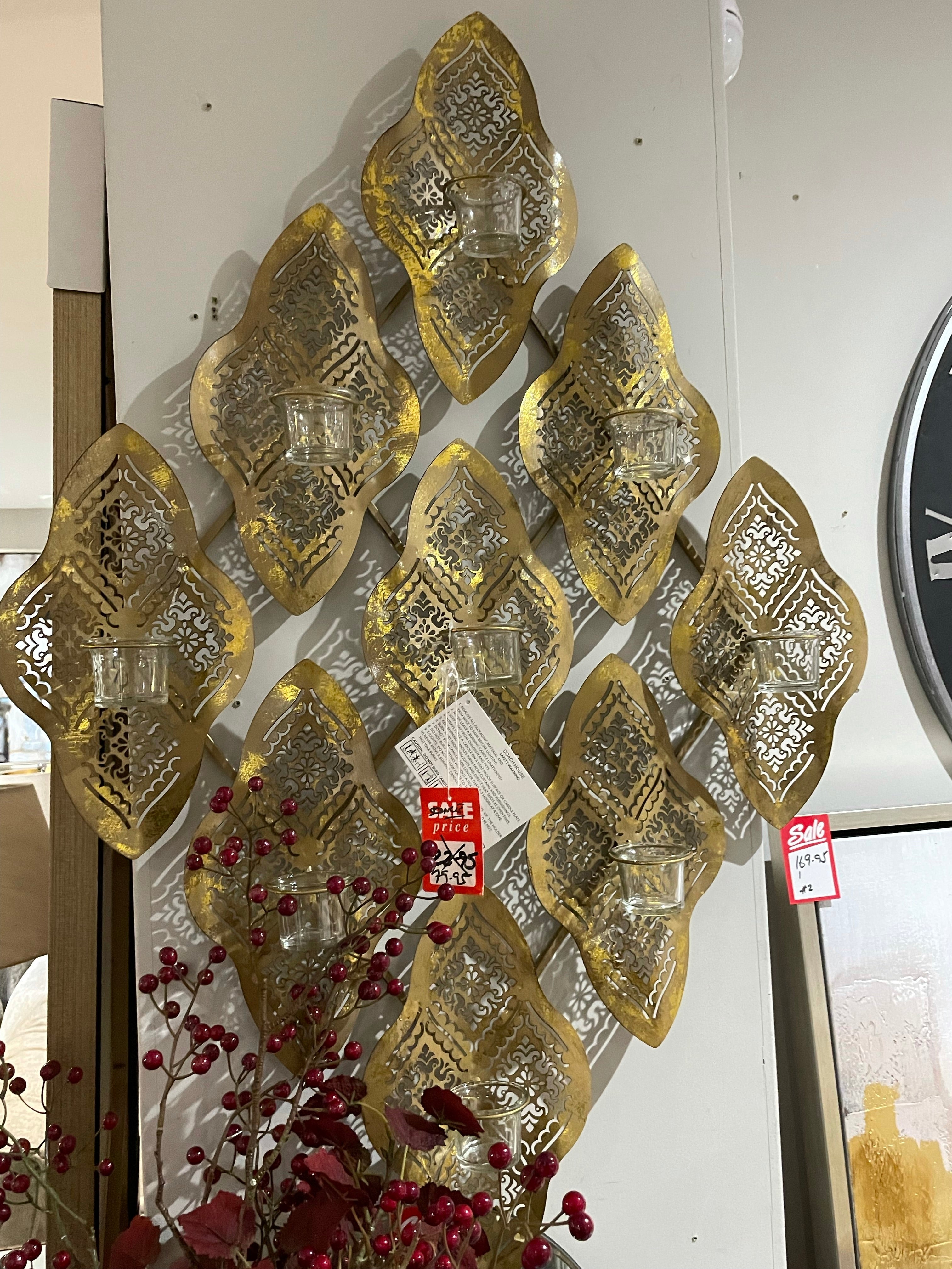 Wall candle sconce wave gold clearance half price