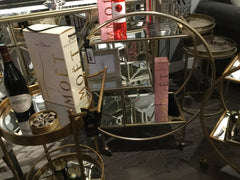 Bar cart trolley gold champagne for collection