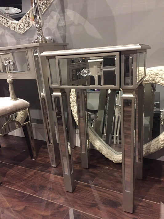Bedside mirrored cabinets 1 drawer. REDUCED TO CLEAR  half price last one for collection only