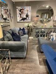 Bellini 1 seaters with spill resistant velvet  fabric  last one on clearance offer Instore only