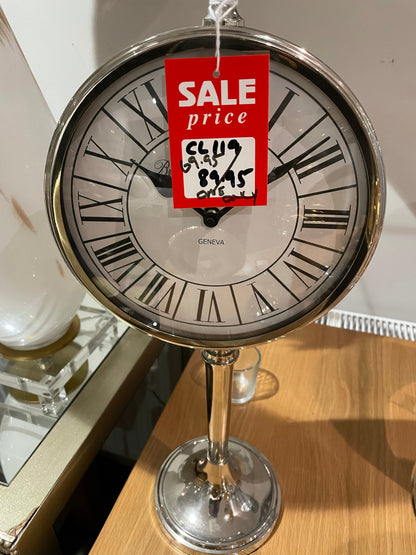 Clock on stand clearance in store