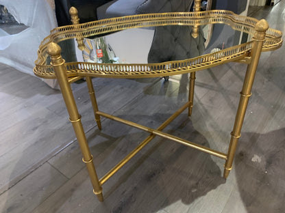 Gold Gilt  Coffee / Side Table with lift off tray reduced to clear Click N collect