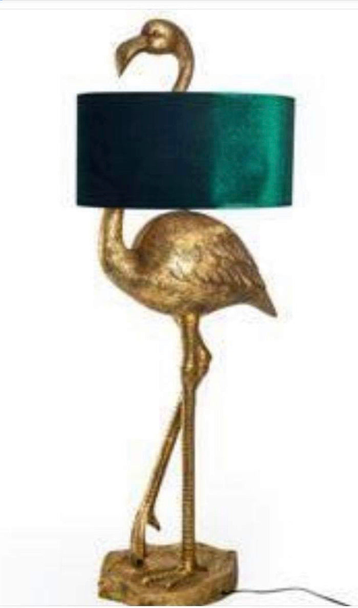 Flamingo floor lamp complete with shade to order. Local delivery  available