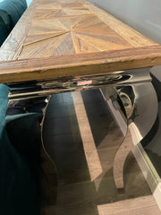 Elm Mayfair 160cm console table with polished legs