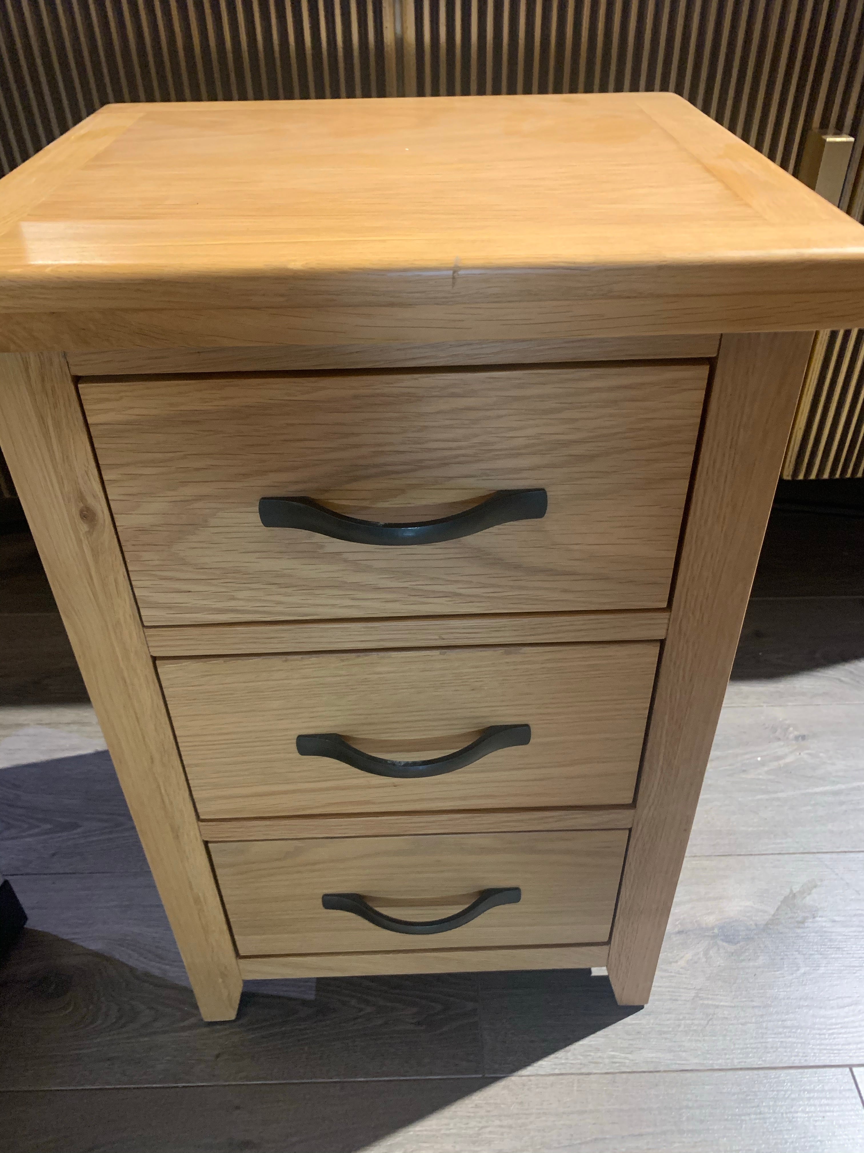 Oak  Ramora bedside cabinet last few Less than   half price Instore payment, only sold as a pair, priced each