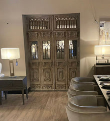 Pair of Large Rustic Mirror Door mirrors sold as seen