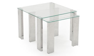 Mezzo nest of glass and chrome tables for collection only  WhatsApp 0896031545