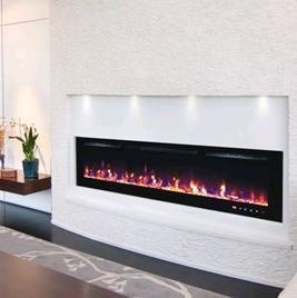 Wall mounted LED Electric fire insets 50” To order