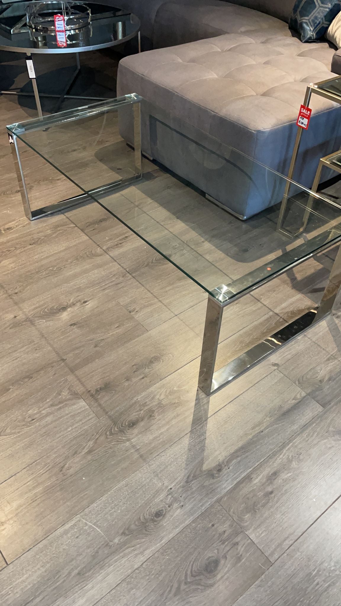 Kayla coffee table stainless steel silver LAST ONE ON CLEARANCE OFFER  !  for collection