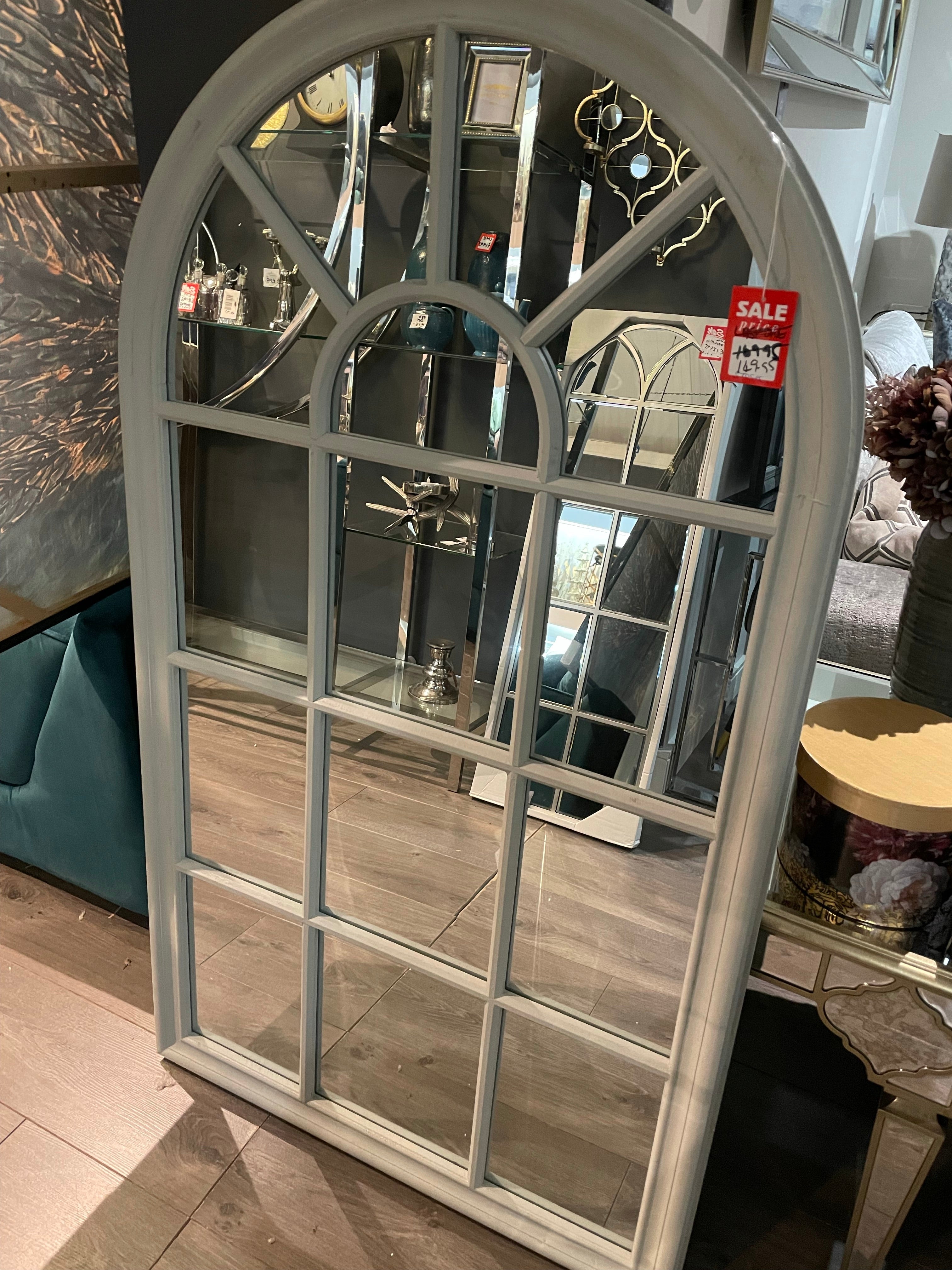 Loren Large window mirror grey