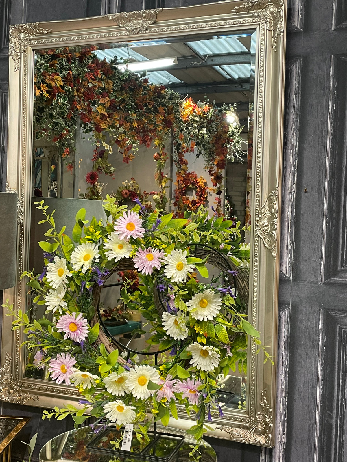 Chateau October framed mirror in 103 x 73 cm champagne silver  disposal sale