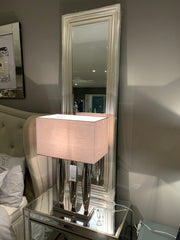Mirror with champagne stepped frame 45 x 136cm