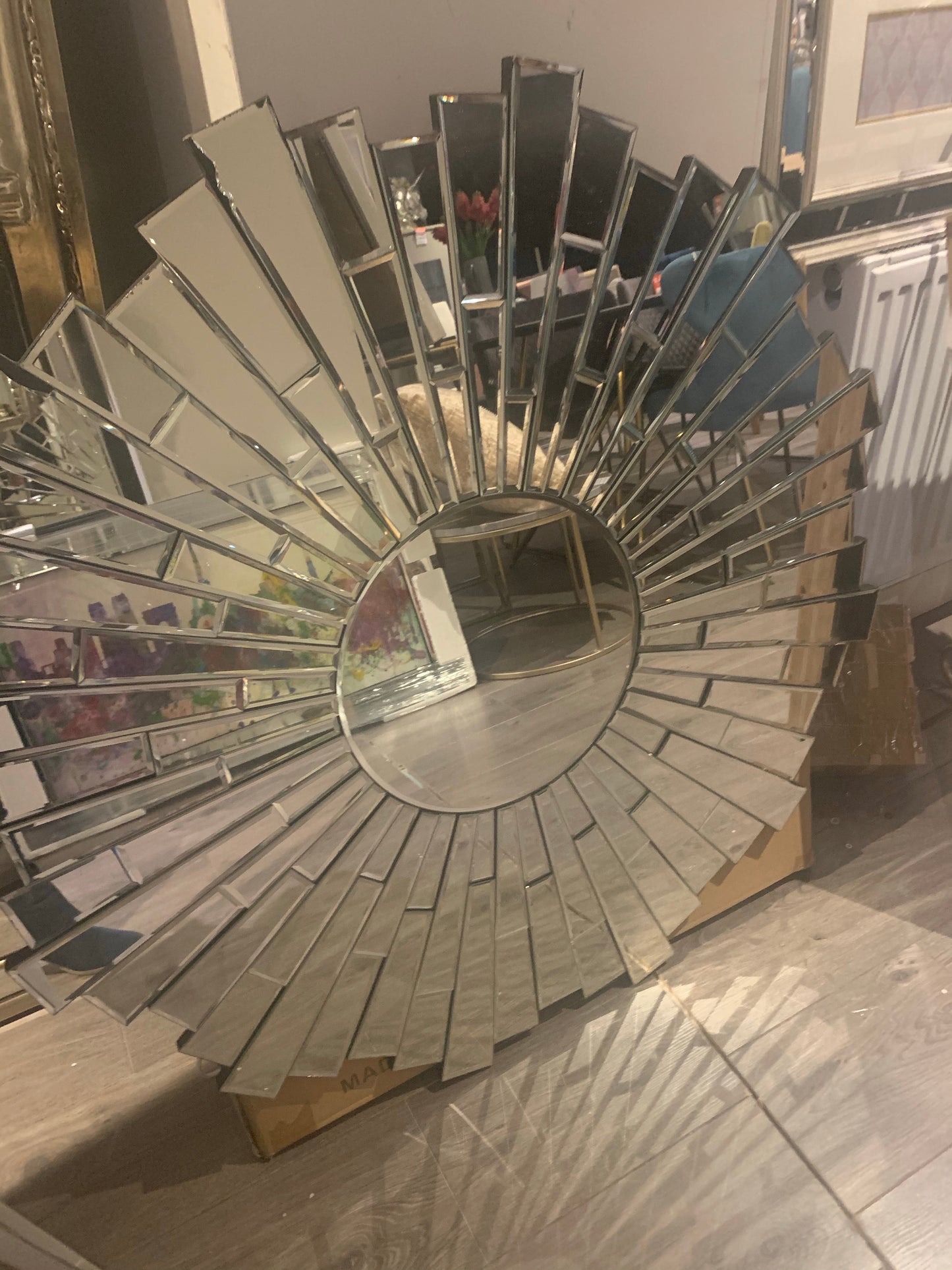 Damaged round prism mirror   100 Cm for Quick sale Click N Collect
