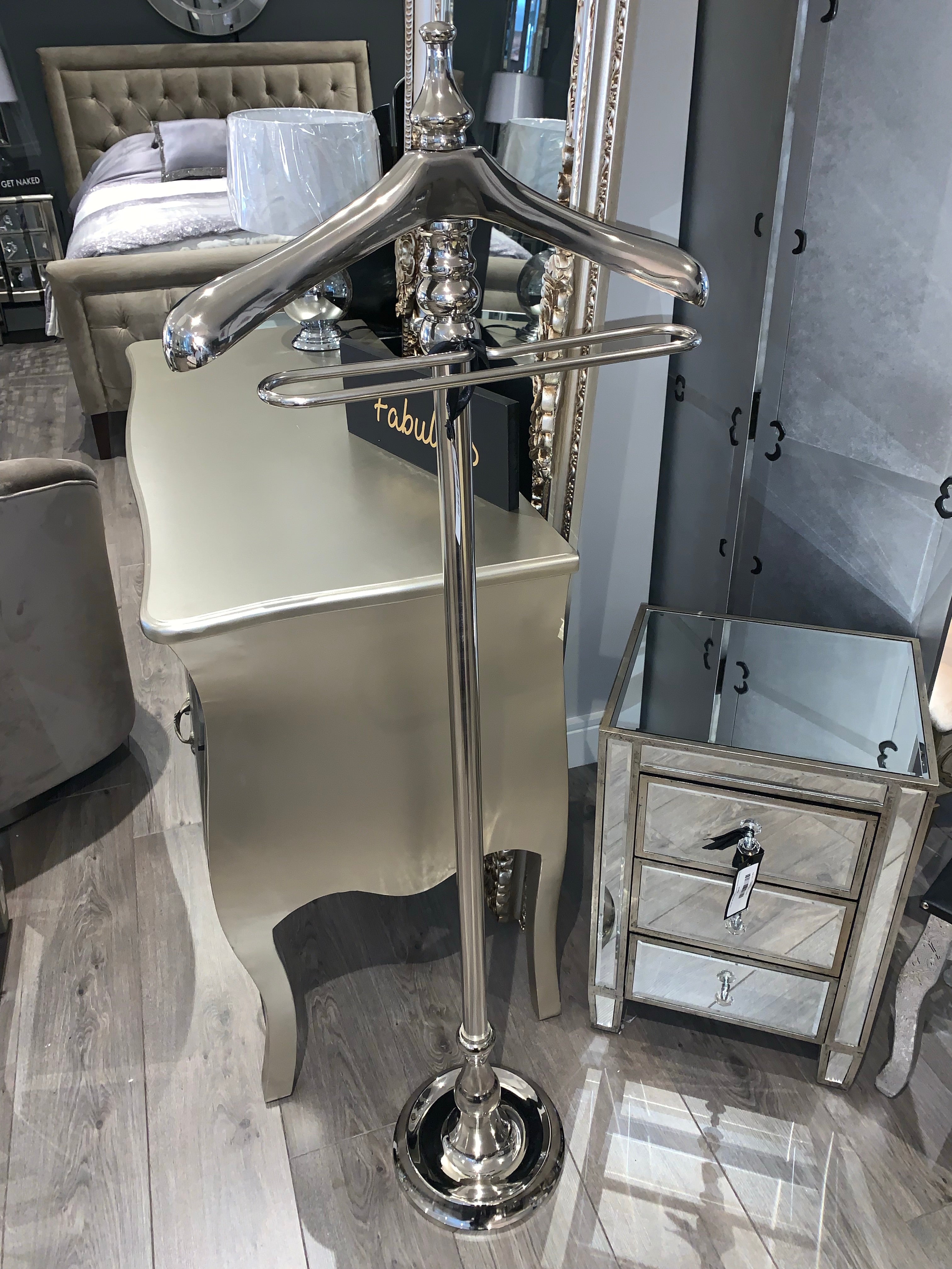 Nickel valet stand
