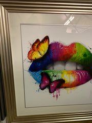 X large Butterfly Kiss framed art Less than HALF PRICE  Click n Collect