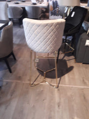 Crown Keri Bar Stools x 2   mink w gold leg for Collection only  Clearance Offer pay Instore only