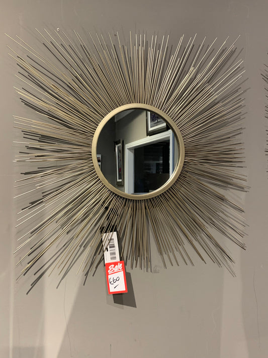 Wall art mirror  Spoke design 136 CLEARANCE Click N Colllect