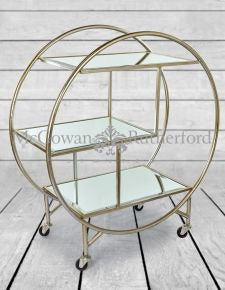 Bar cart trolley gold champagne for collection