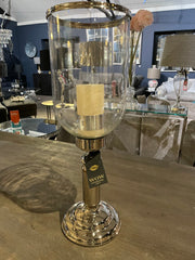 Rushford Hurricane Candle holders Glass and Nickel 56cm  almost  half price