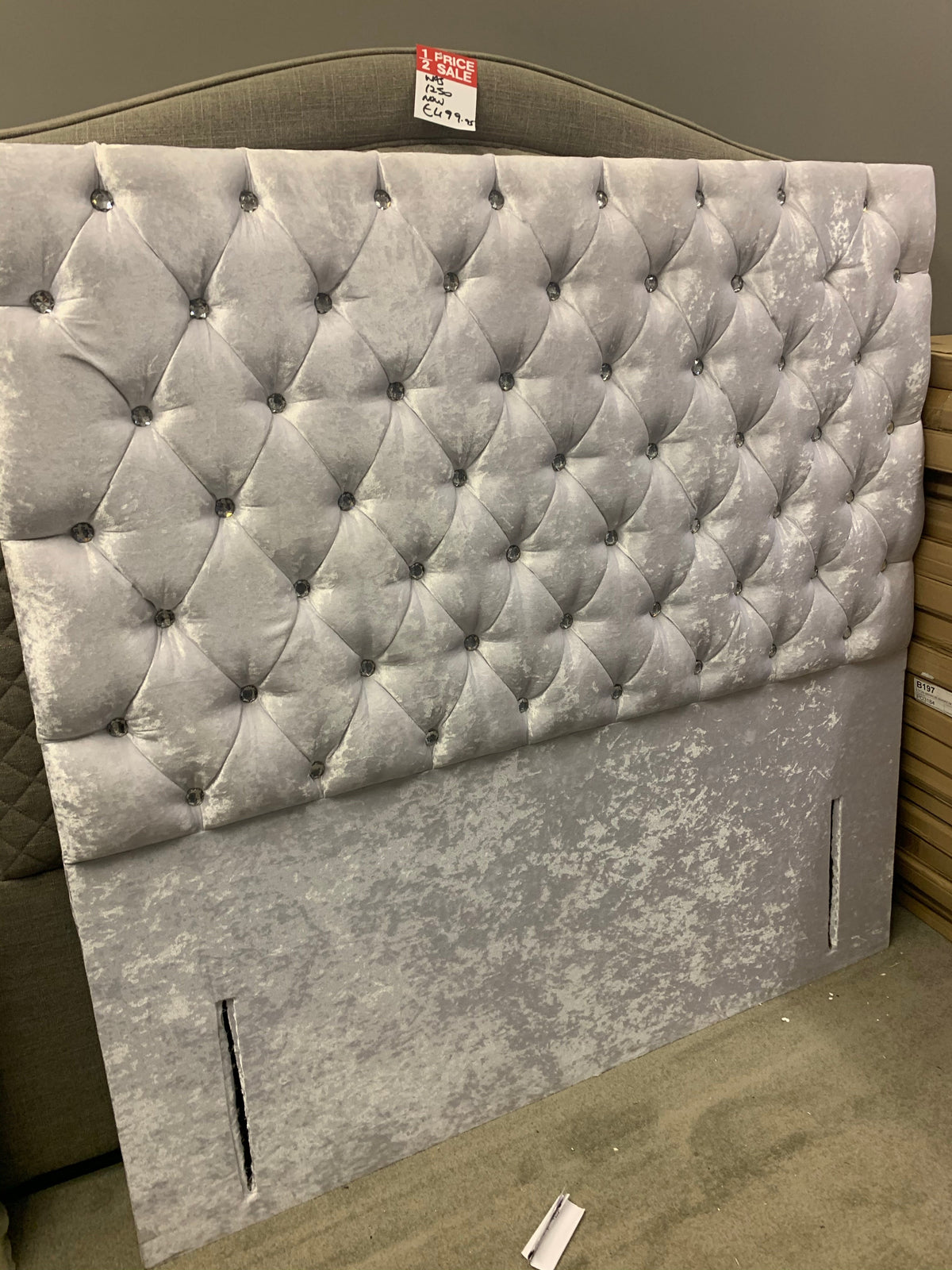 Headboards clearing all one price 150 each for collection today incl WHITE CRUSHED VELVET !