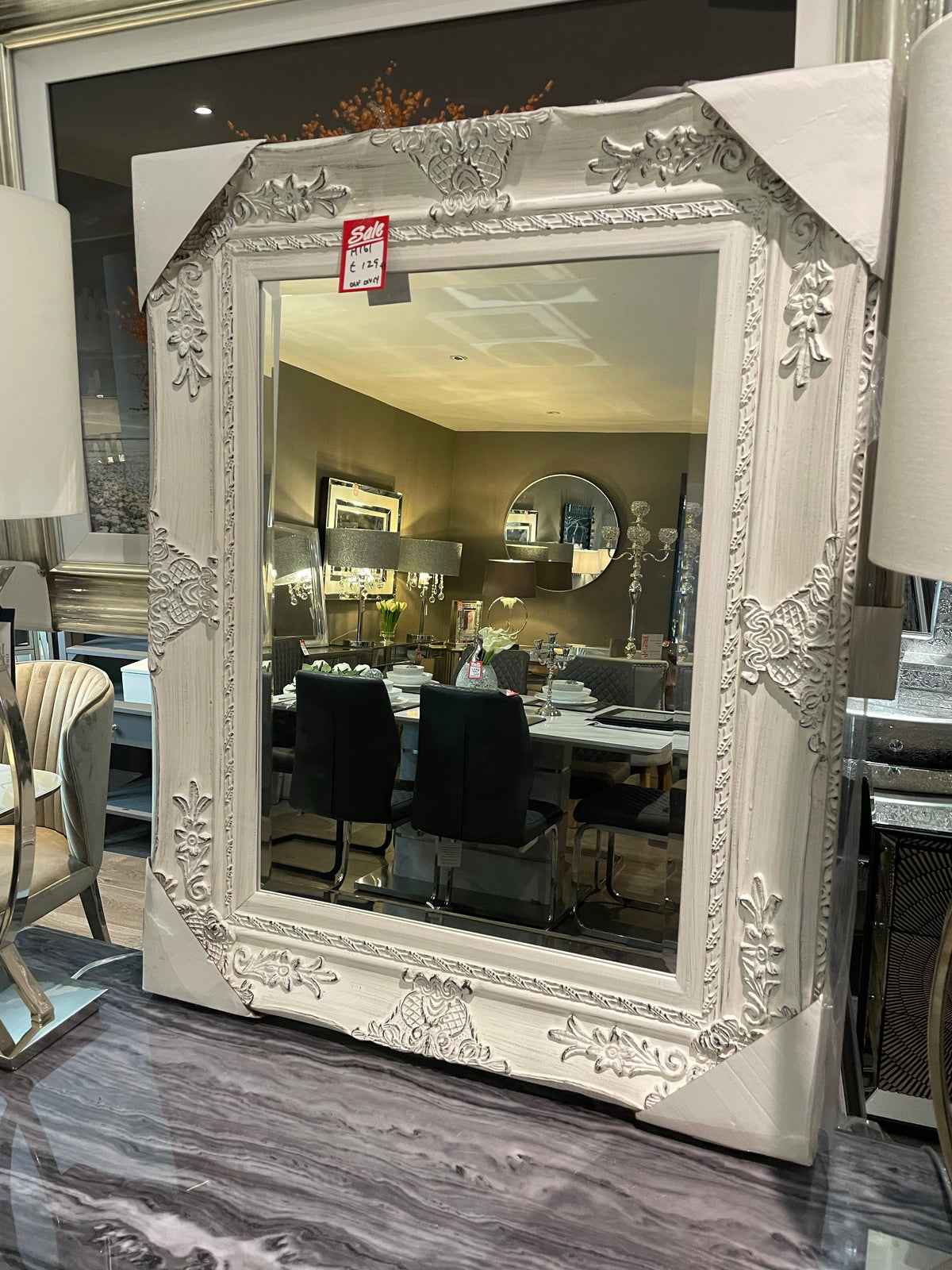 White French style mirror last one to clear