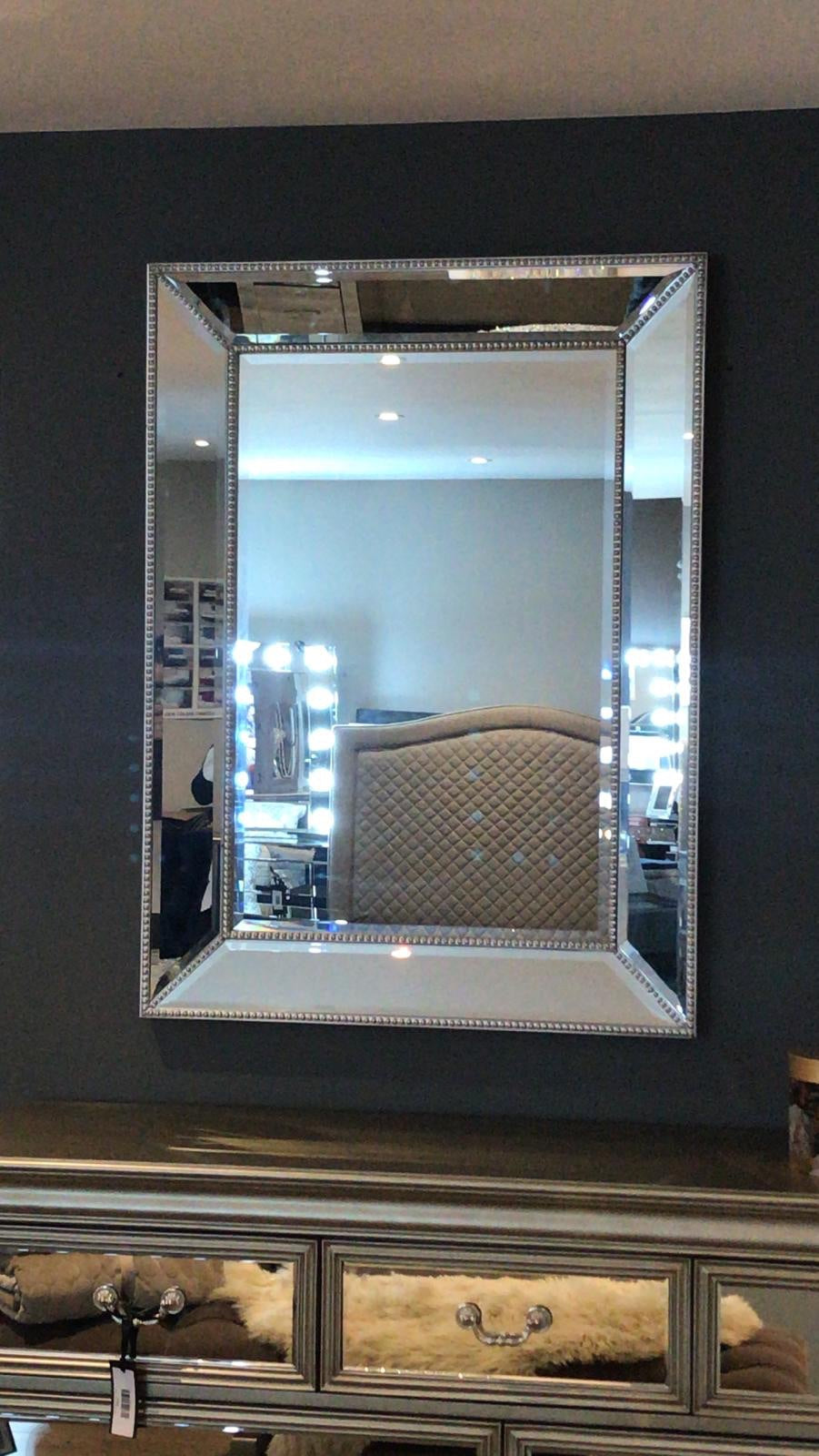 Marseilles beaded mirror 90 x 70 cm