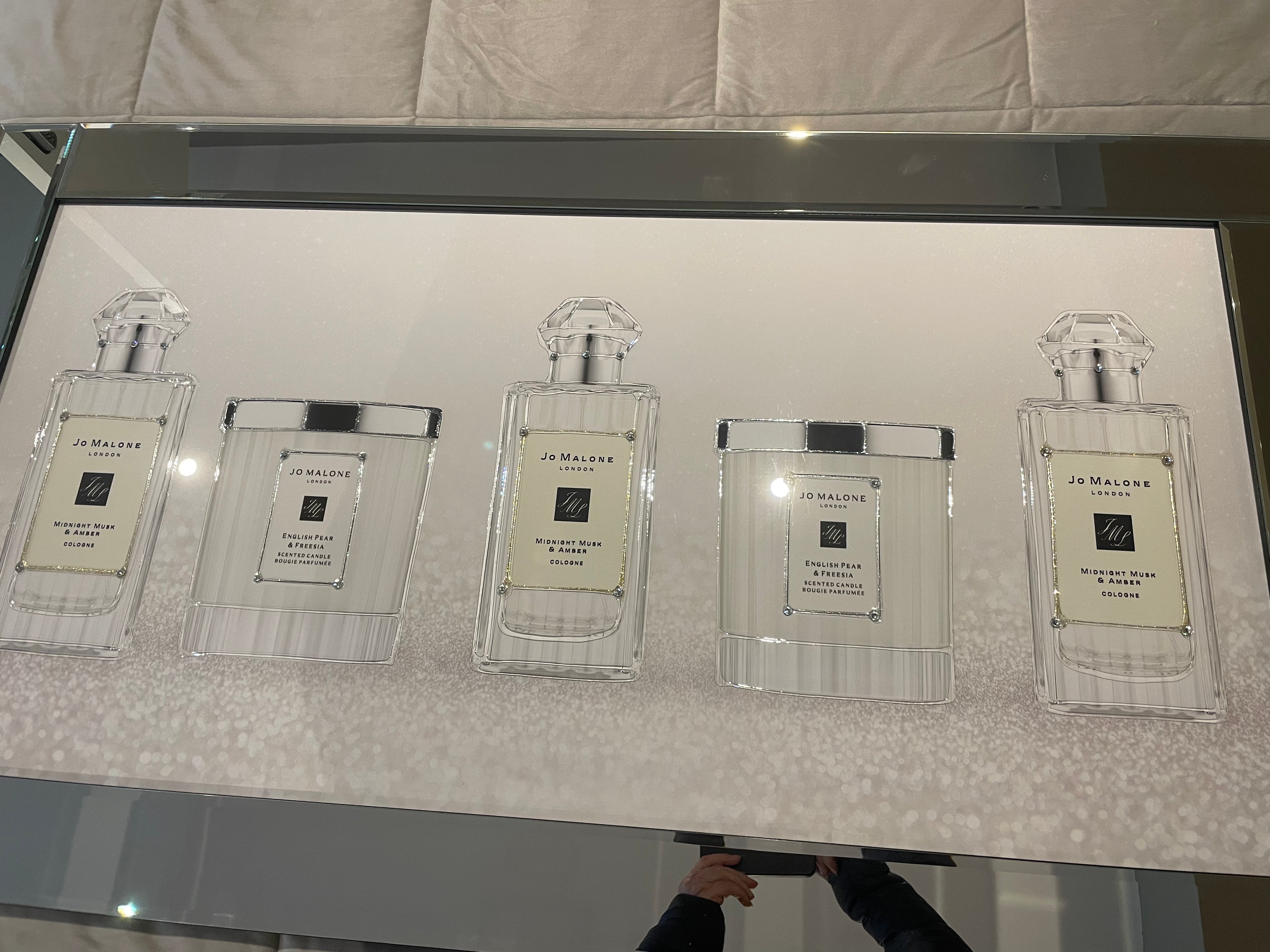 Jo Malone mirrored framed  perfume  picture fabulous !  INSTORE PURCHASE