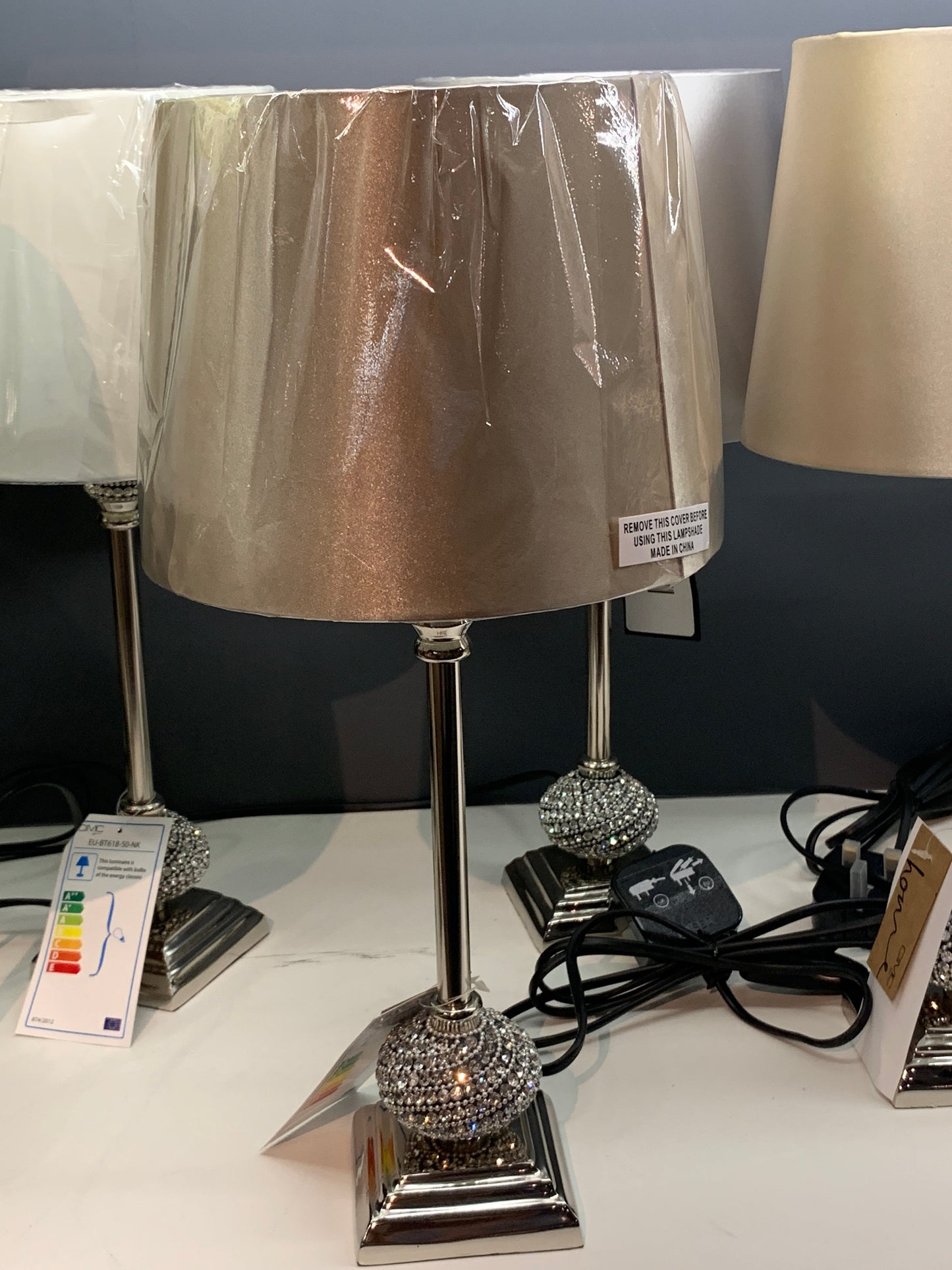 Diamanté ball  Table Lamp with Shade