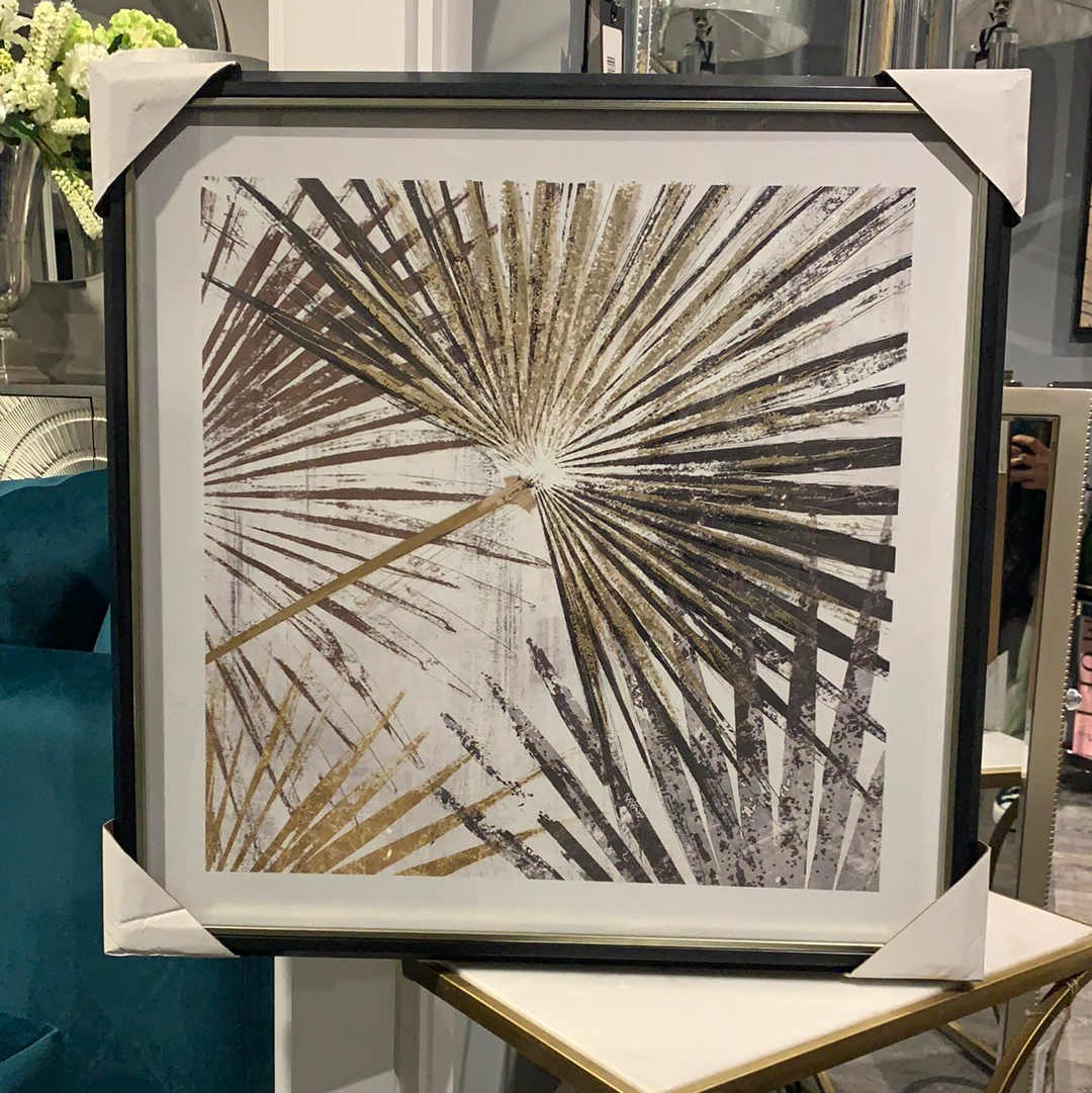 Black and Gold Leaf Art Picture click n collect