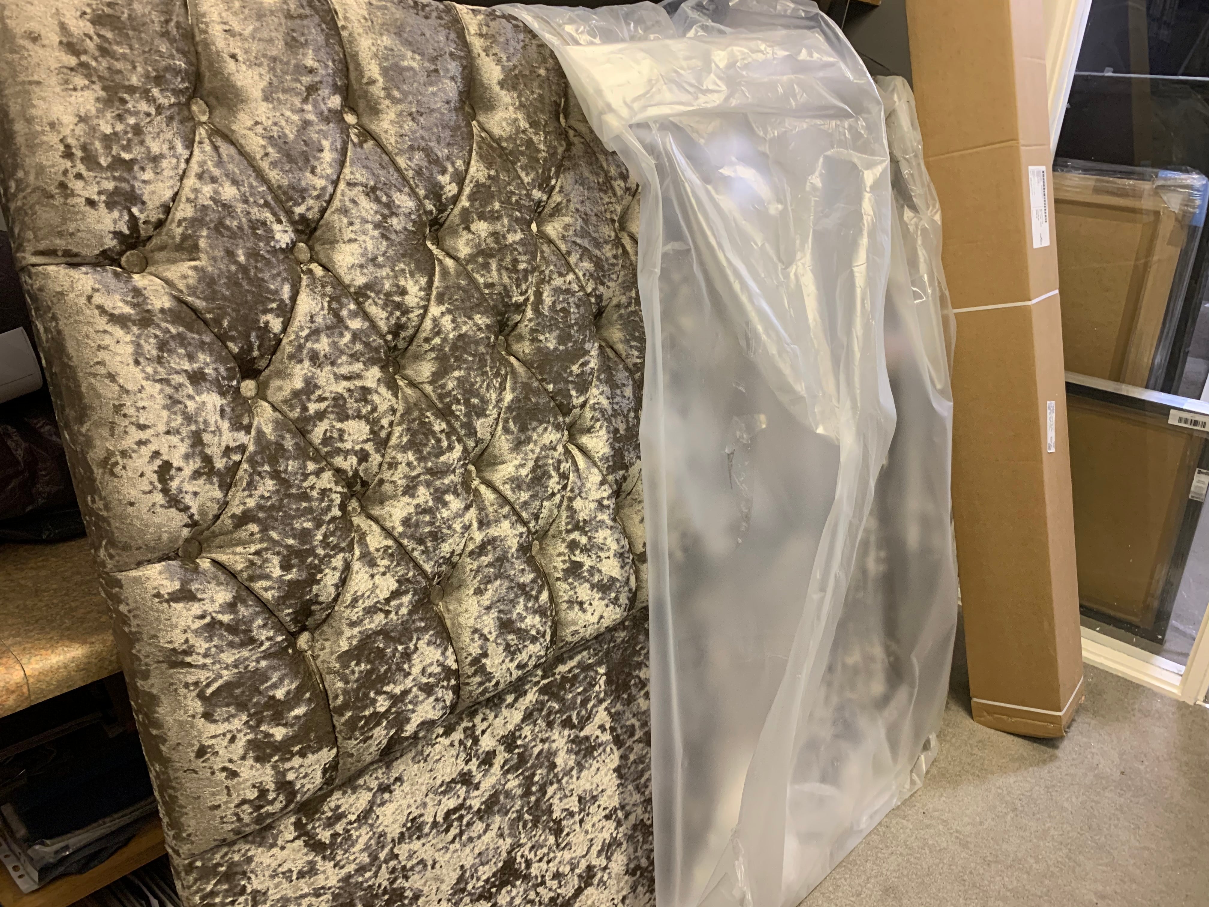 Headboards clearing all one price 150 each for collection today incl WHITE CRUSHED VELVET !