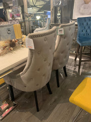 FABULOUS Lola button back dining chair in MINK for collection only last one !