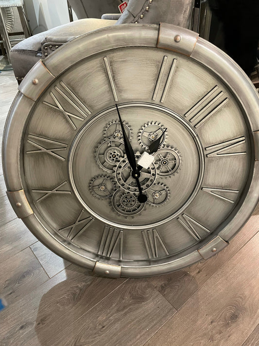 Dynasty 80 cm large  clock with moving gears for collection