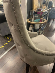 FABULOUS Lola button back dining chair in MINK for collection only last one !