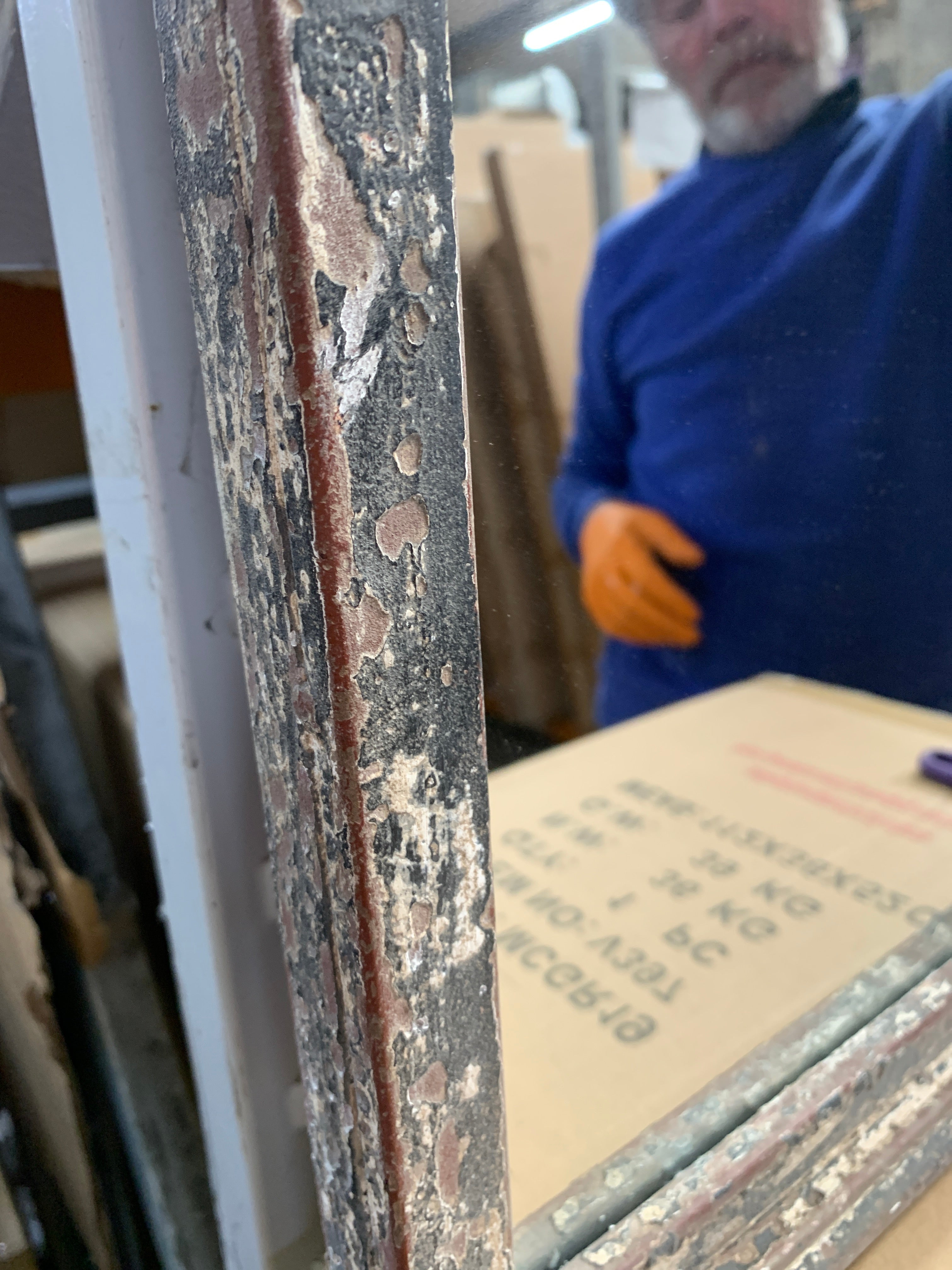 Fabulous rustic window mirror with arch Click n collect